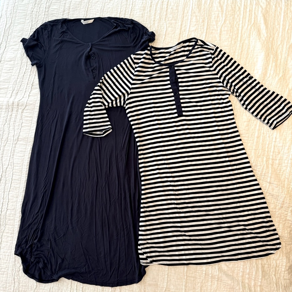 Two button front nightgowns